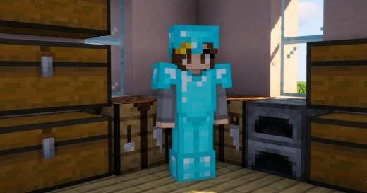 Jenny Mod Minecraft Images 20 Trying on Full Diamond Armor